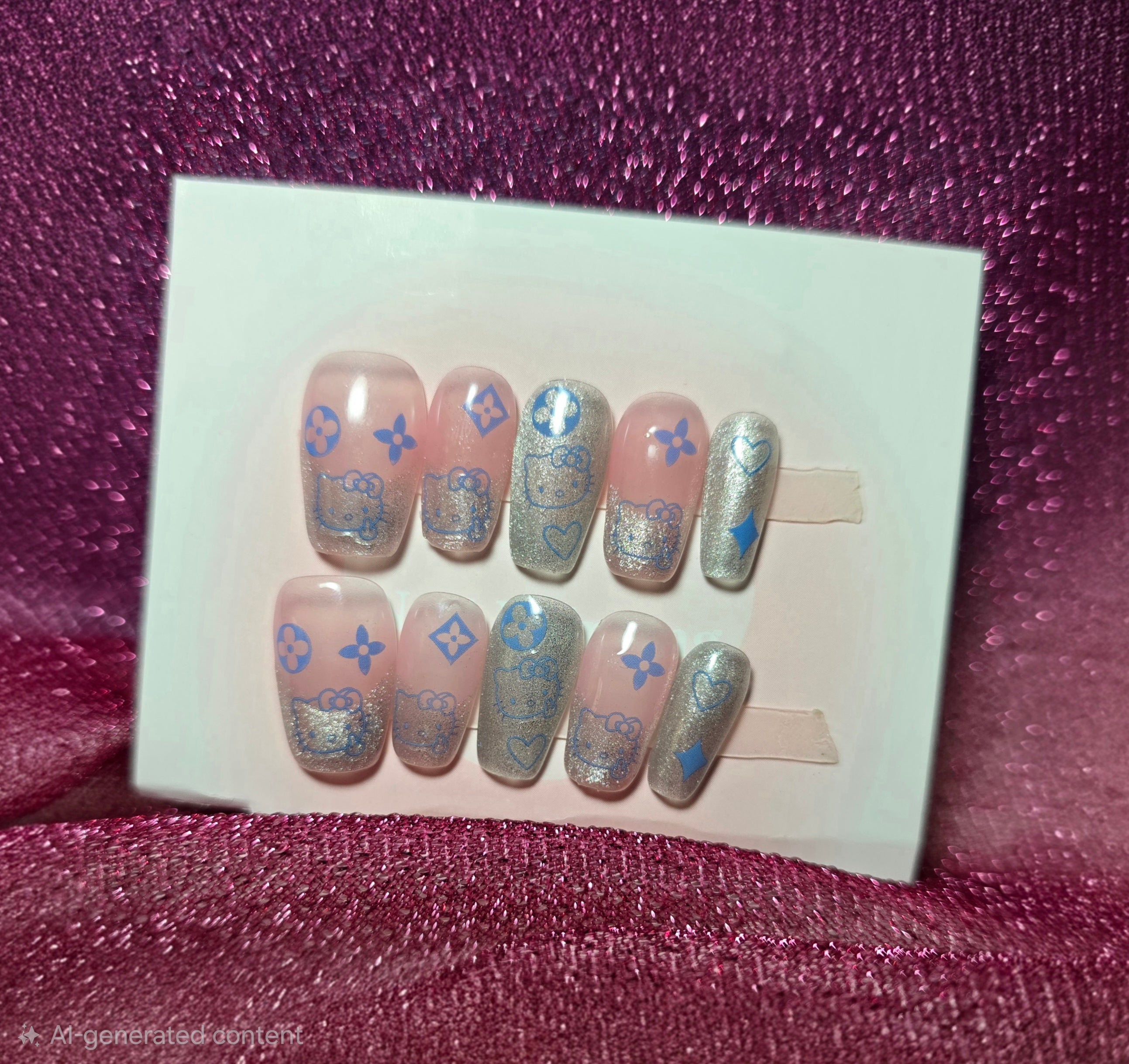 Luxury Glam Nail Set - Designer Inspired