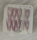 Lavender Aurora Charm Press-On Nail Set