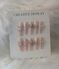 Iridescent Chrome Bow Nail Set - Prismatic Queen