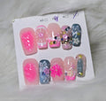 Pink Floral Garden Press-On Nail Set