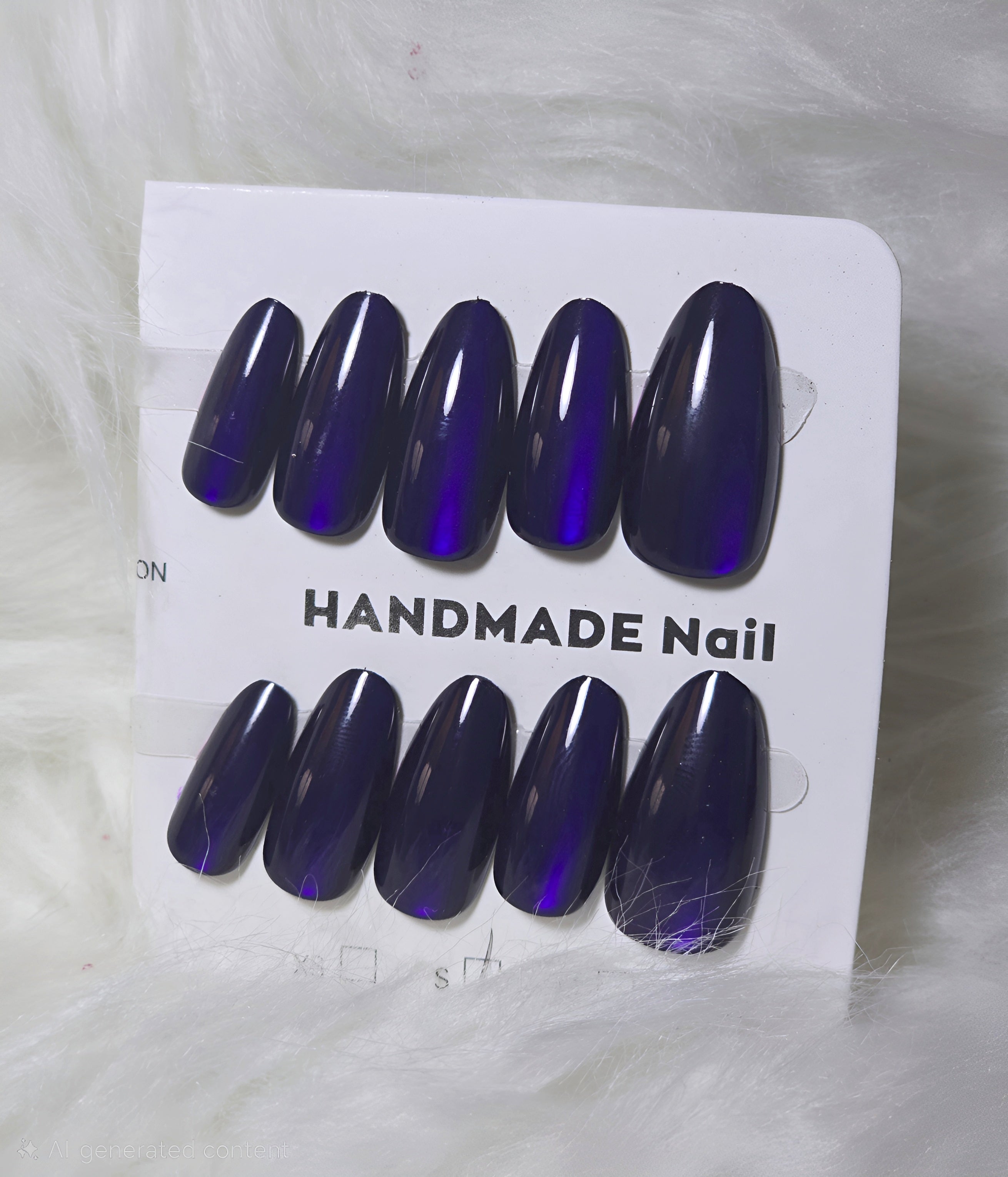 Purple Cat Eye Nail Set - Mystic Gaze