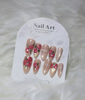Rose Bloom Elegance Press-On Nail Set