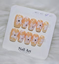 Peachy Daisy Nails