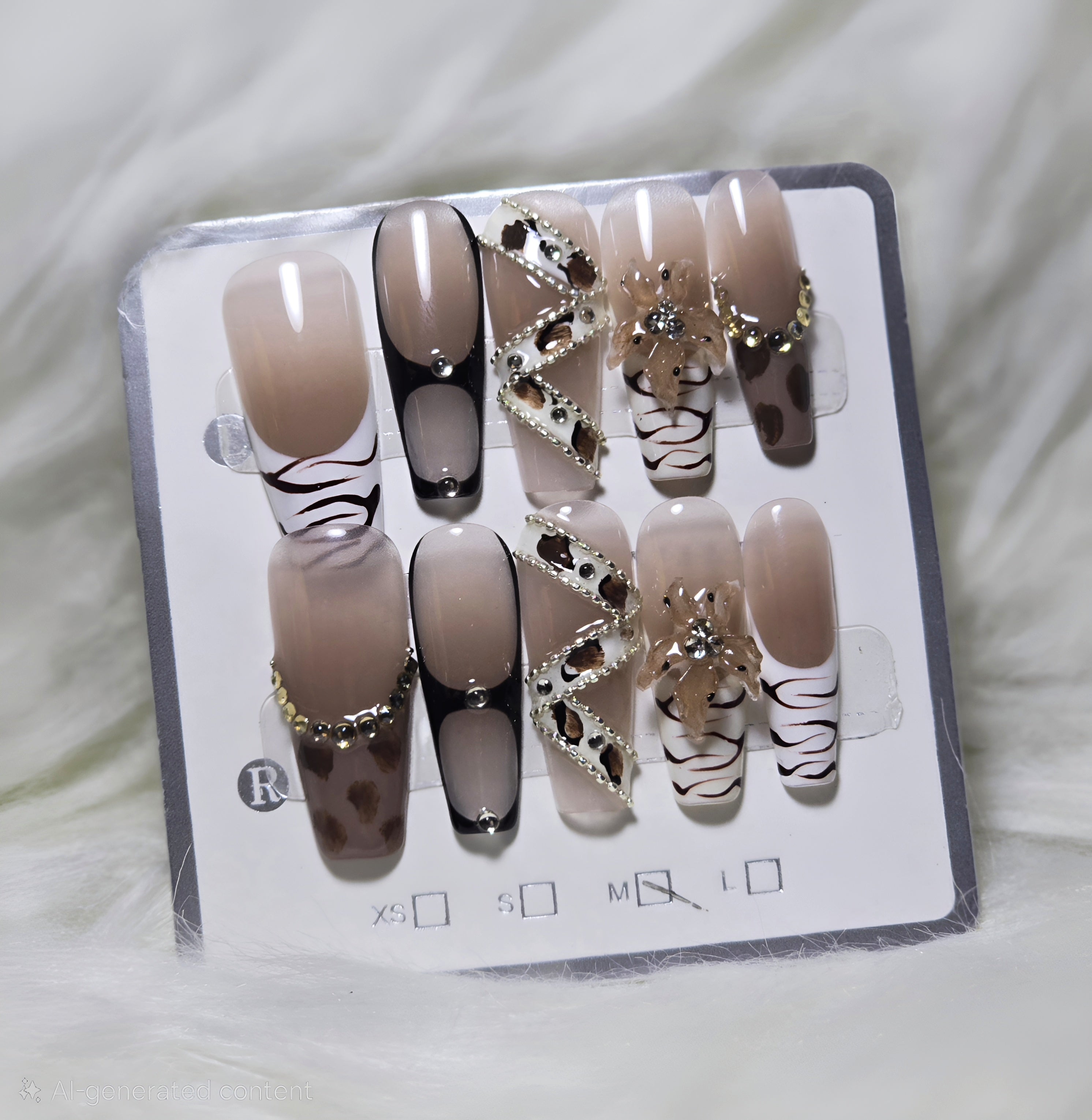Nude Leopard Luxe Press-On Nail Set