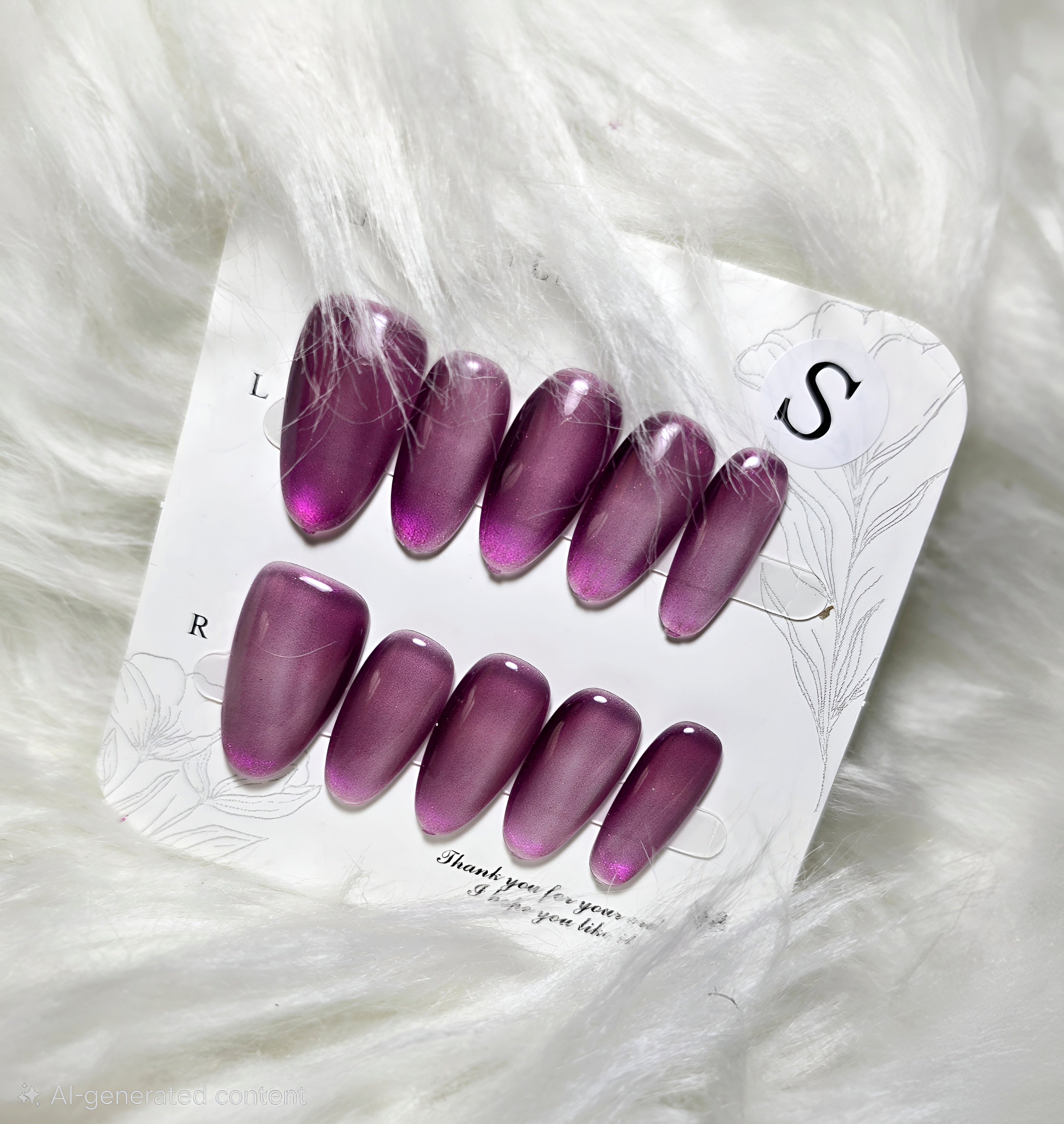 Purple Shimmer Nail Set - Mystic Majesty