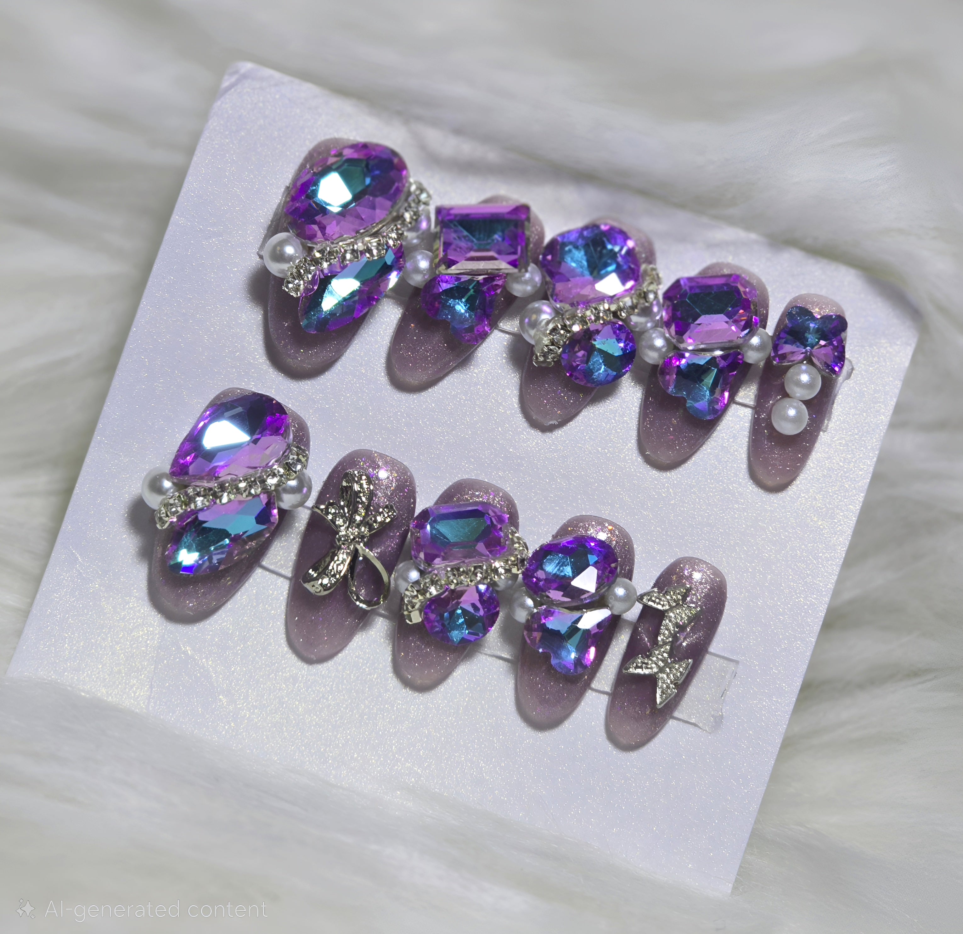 Purple Gem Royalty Nails
