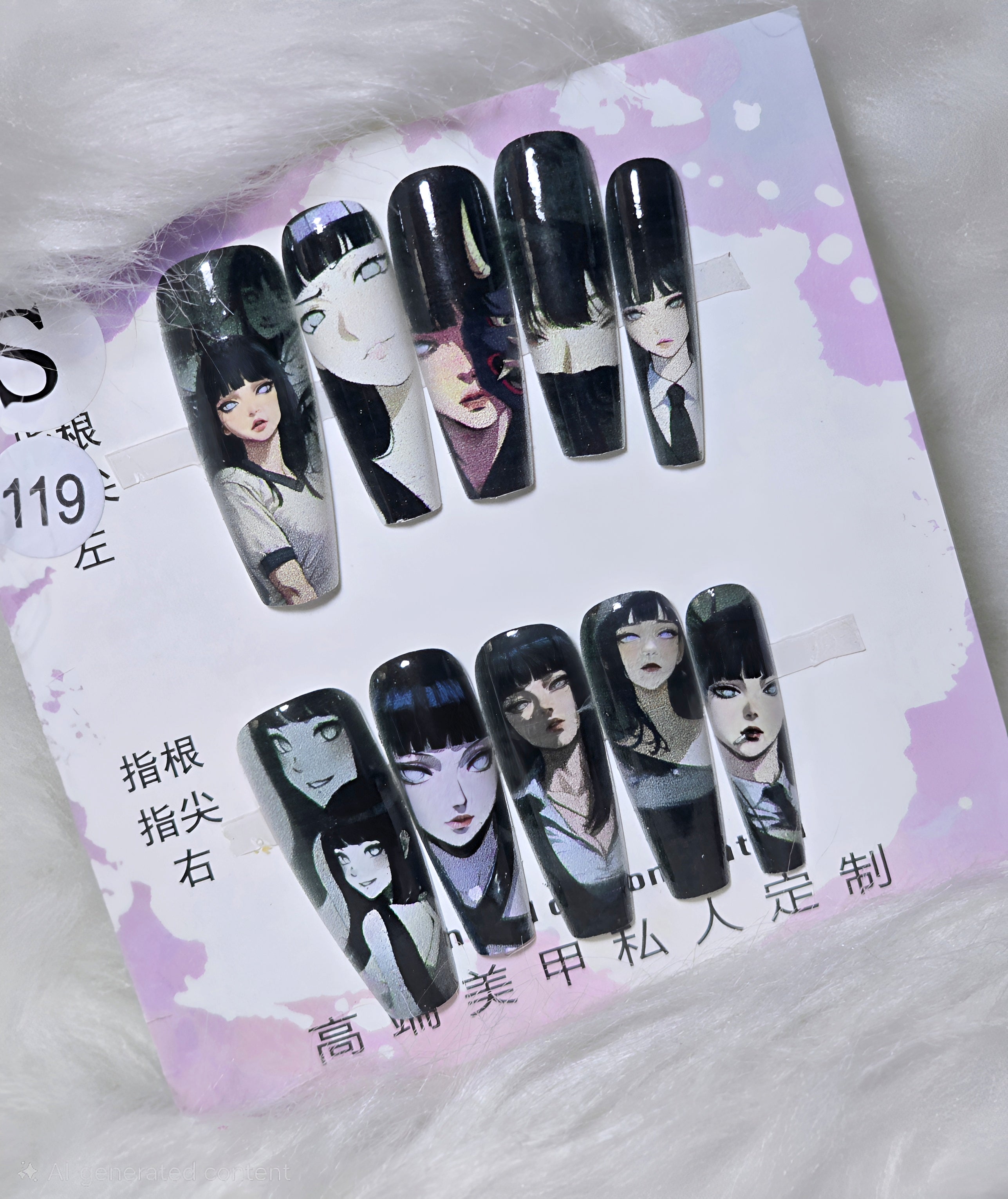 Anime Portrait Nail Set - Otaku Boss