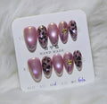 Mauve Leopard Glam Press-On Nail Set
