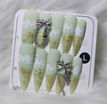 Mint Lace Charm Press-On Nail Set