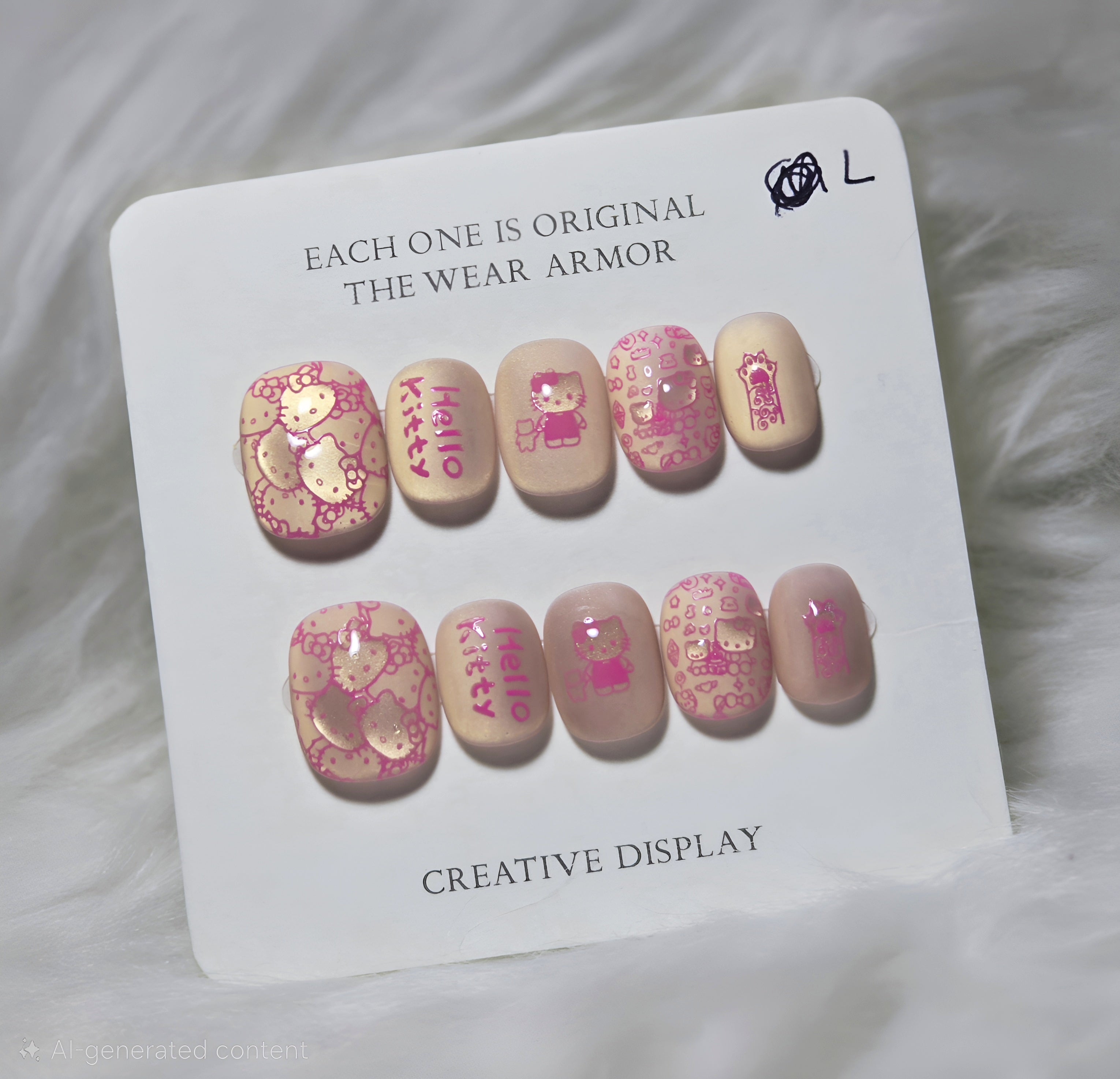 Hello Kitty Pink Press-On Nail Set