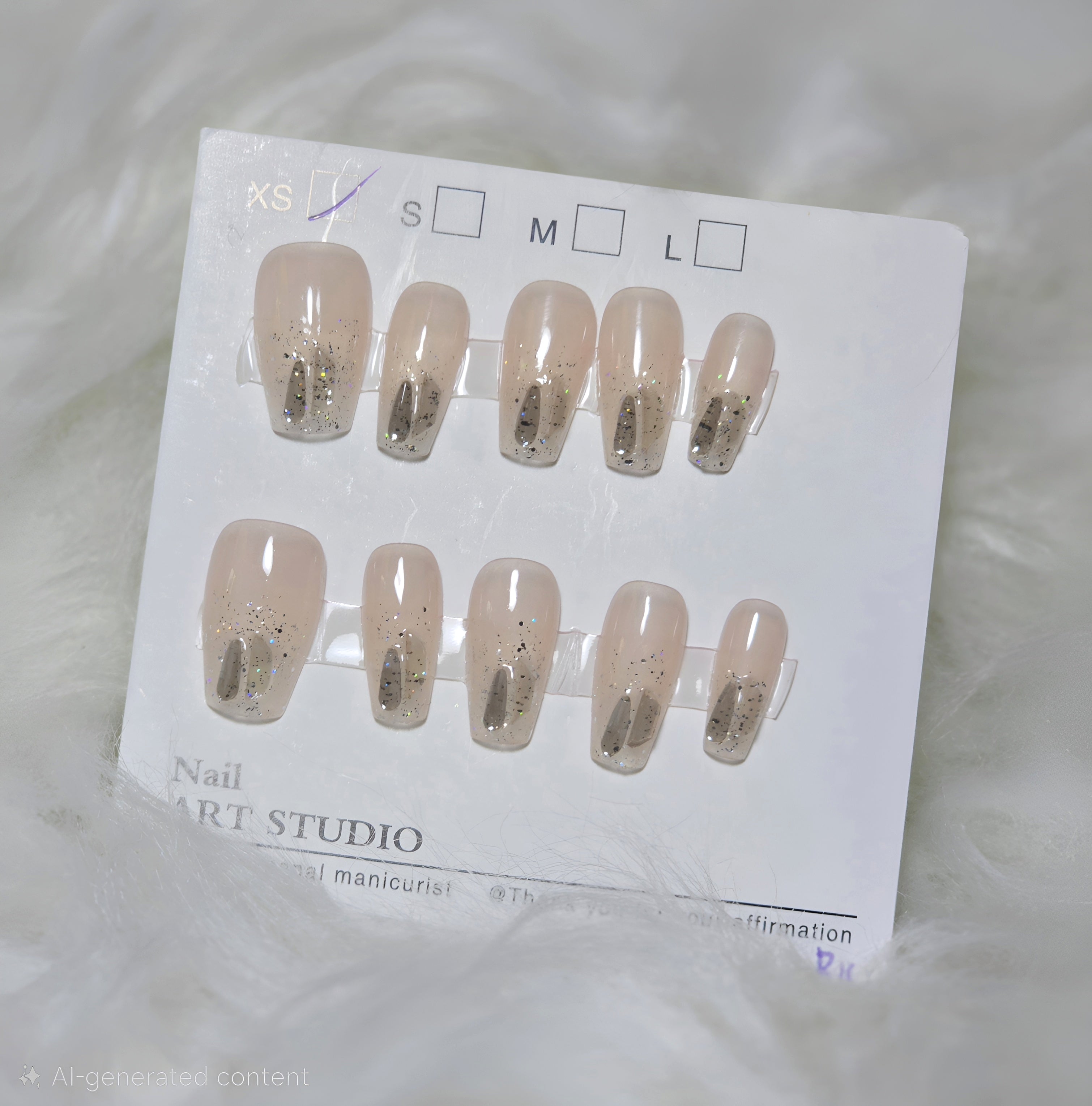 Golden Glam Press-On Nail Set