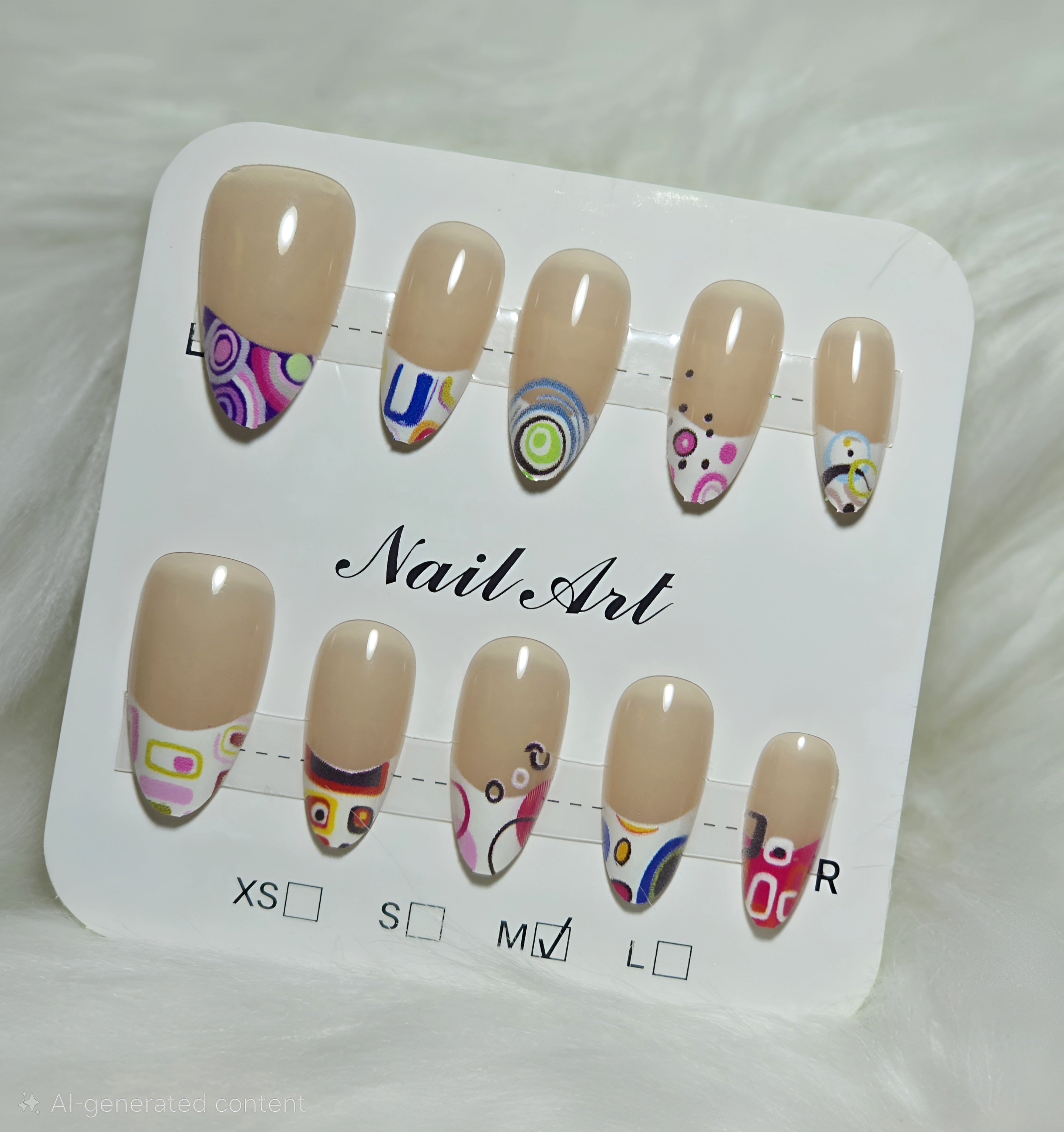 Nude Abstract Art Press-On Nail Set