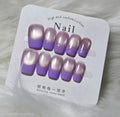 Purple Chrome Ombré Nails