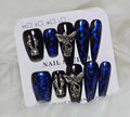 Blue Flame Angel Nails