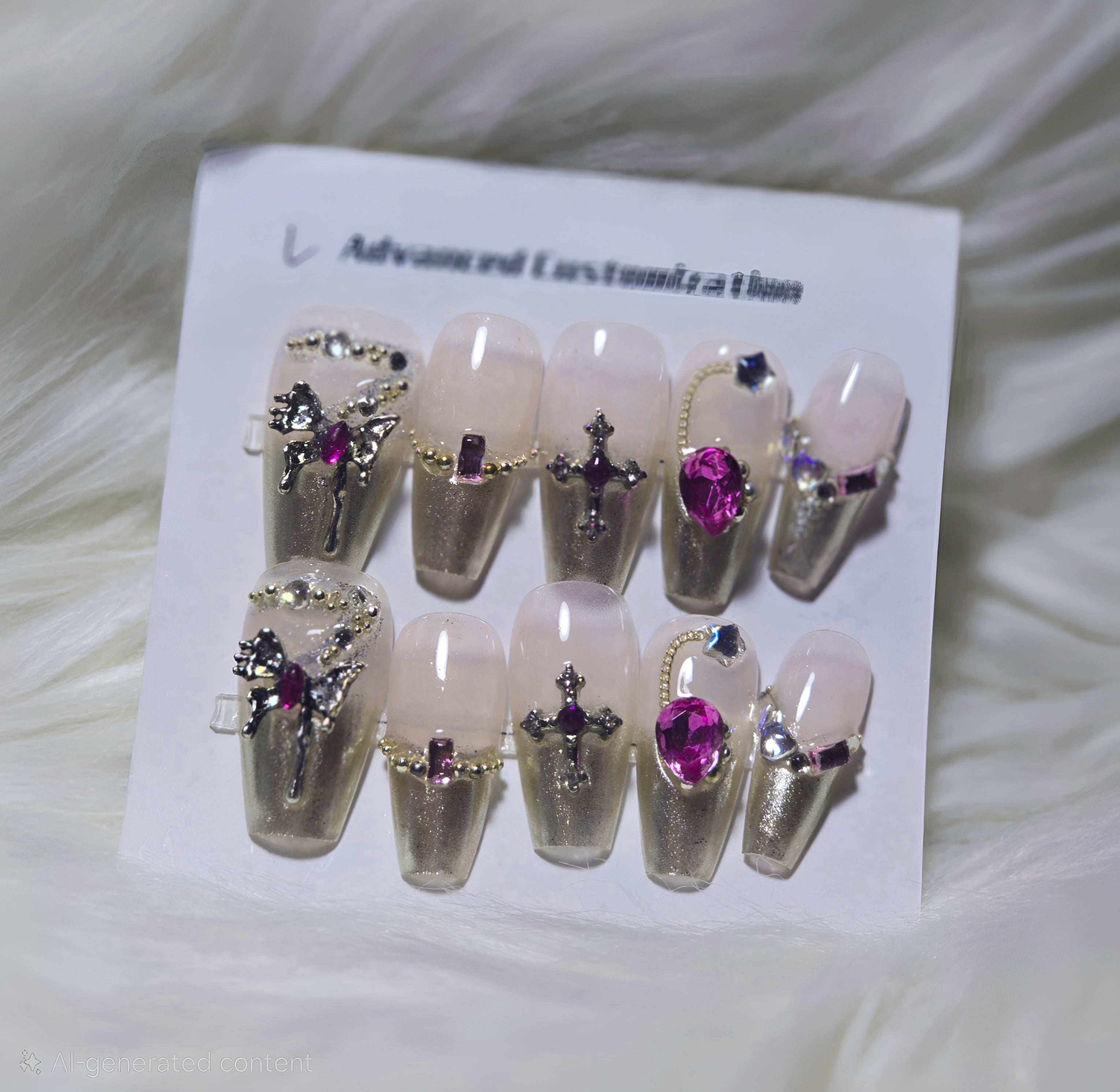 Jeweled Elegance Press-On Nail Set