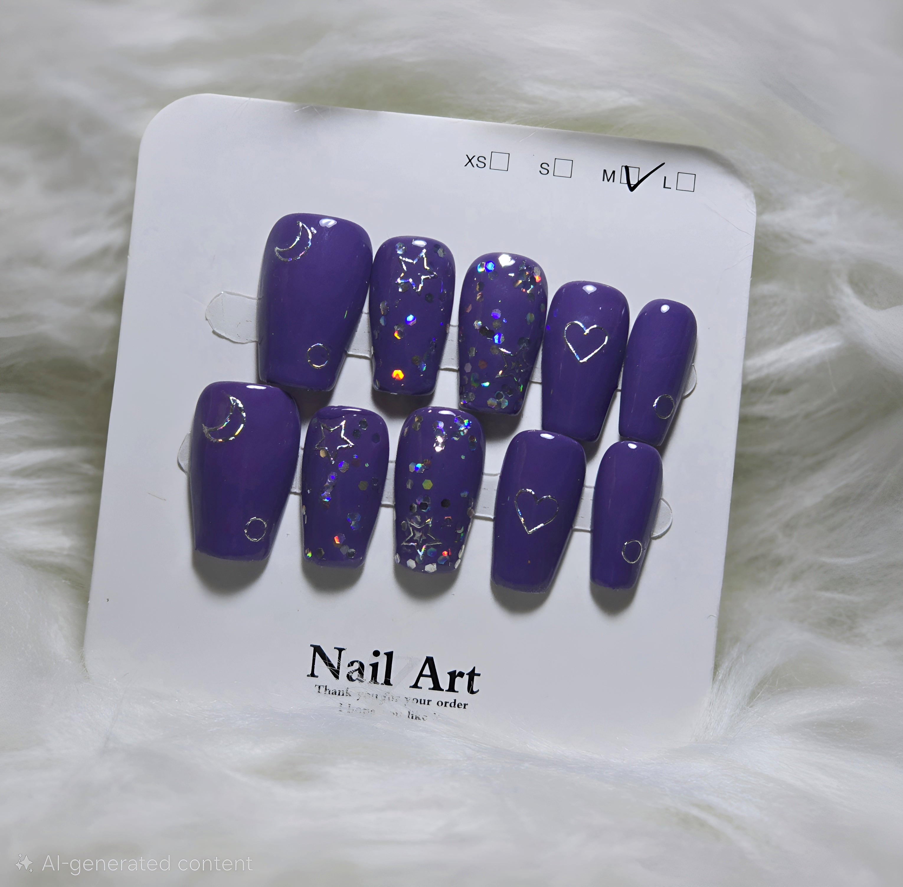 Celestial Purple Nails