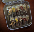 Coffin Chocolate Charms with Butterflies - Press On Nails (Medium)
