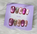 Burgundy Jewel Nails