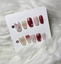 Burgundy Bow Nail Set - Romance & Rebellion