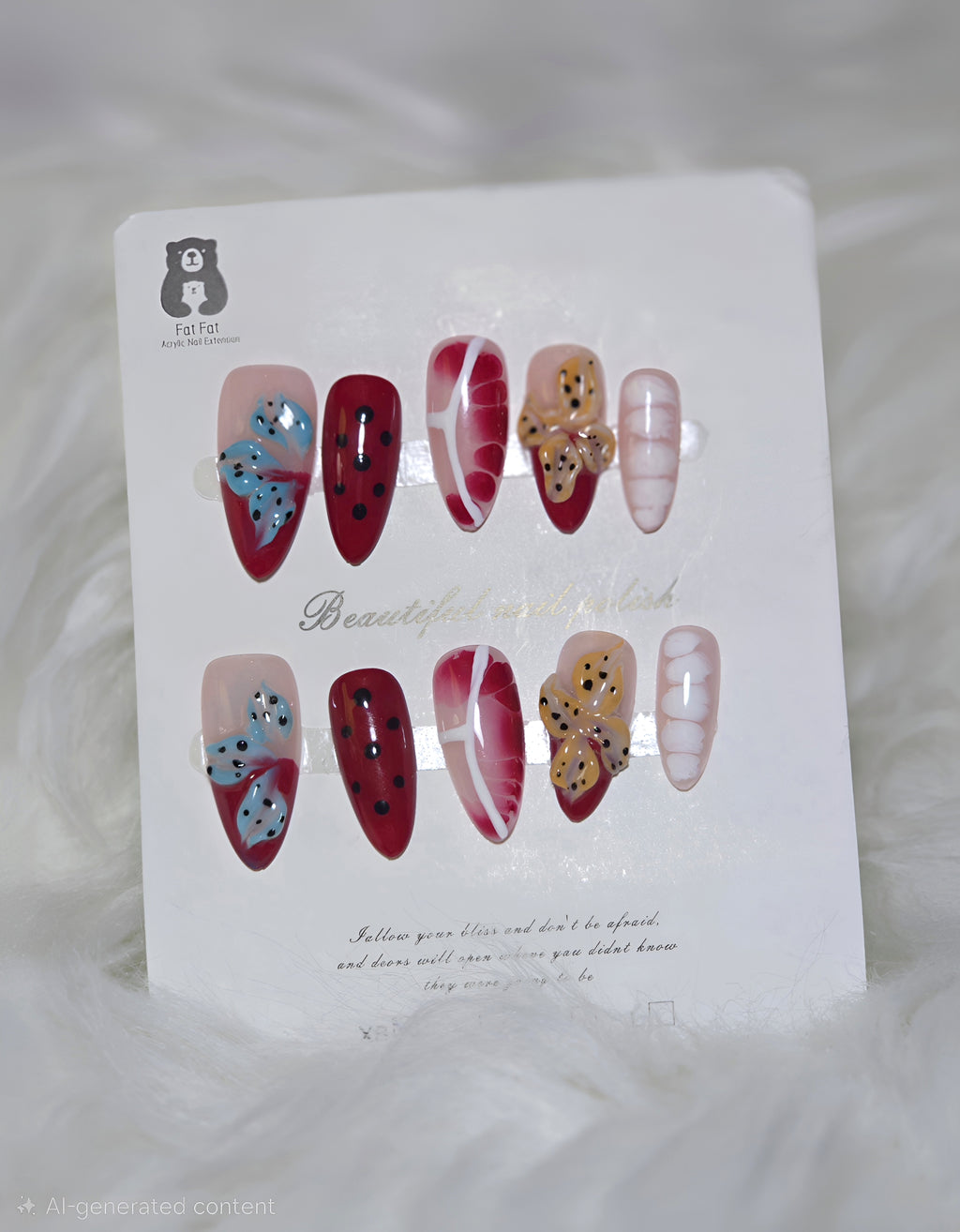 Rose Bloom Elegance Press-On Nail Set