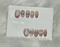 Burgundy Bloom Press-On Nail Set