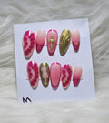 Pink Leopard Cross Nails