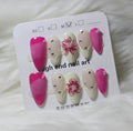 Pink Hibiscus Nails