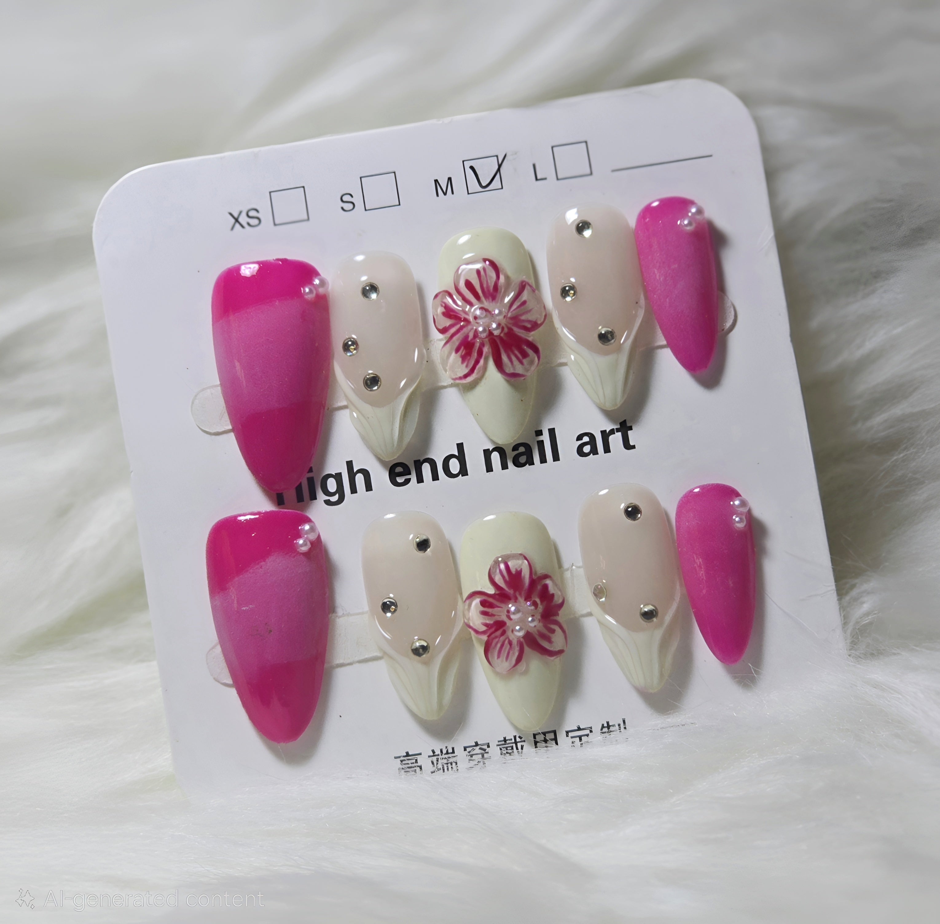 Pink Hibiscus Nails