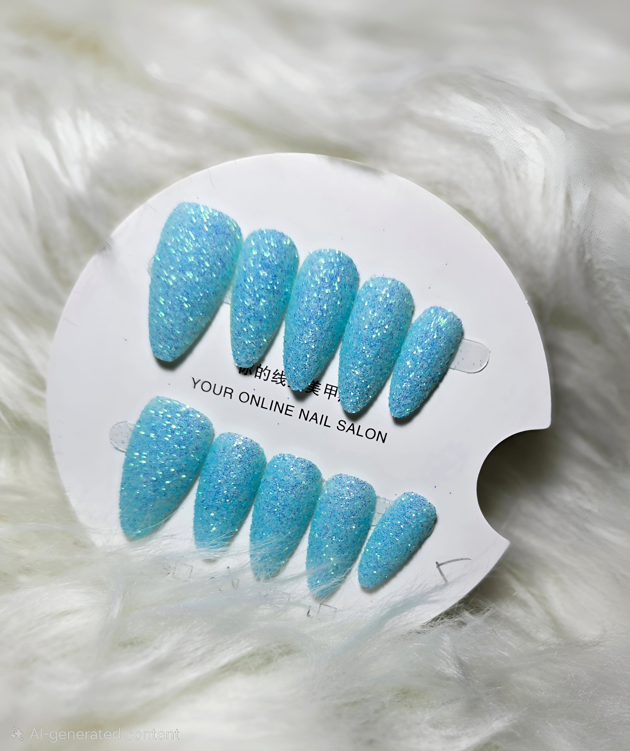 Aqua Sparkle Nail Set - Ocean Goddess