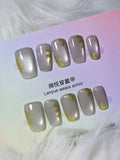 Translucent Jelly Gold Foil Nail Set - Golden Glow