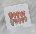 Coral Sage Ombre Press-On Nail Set