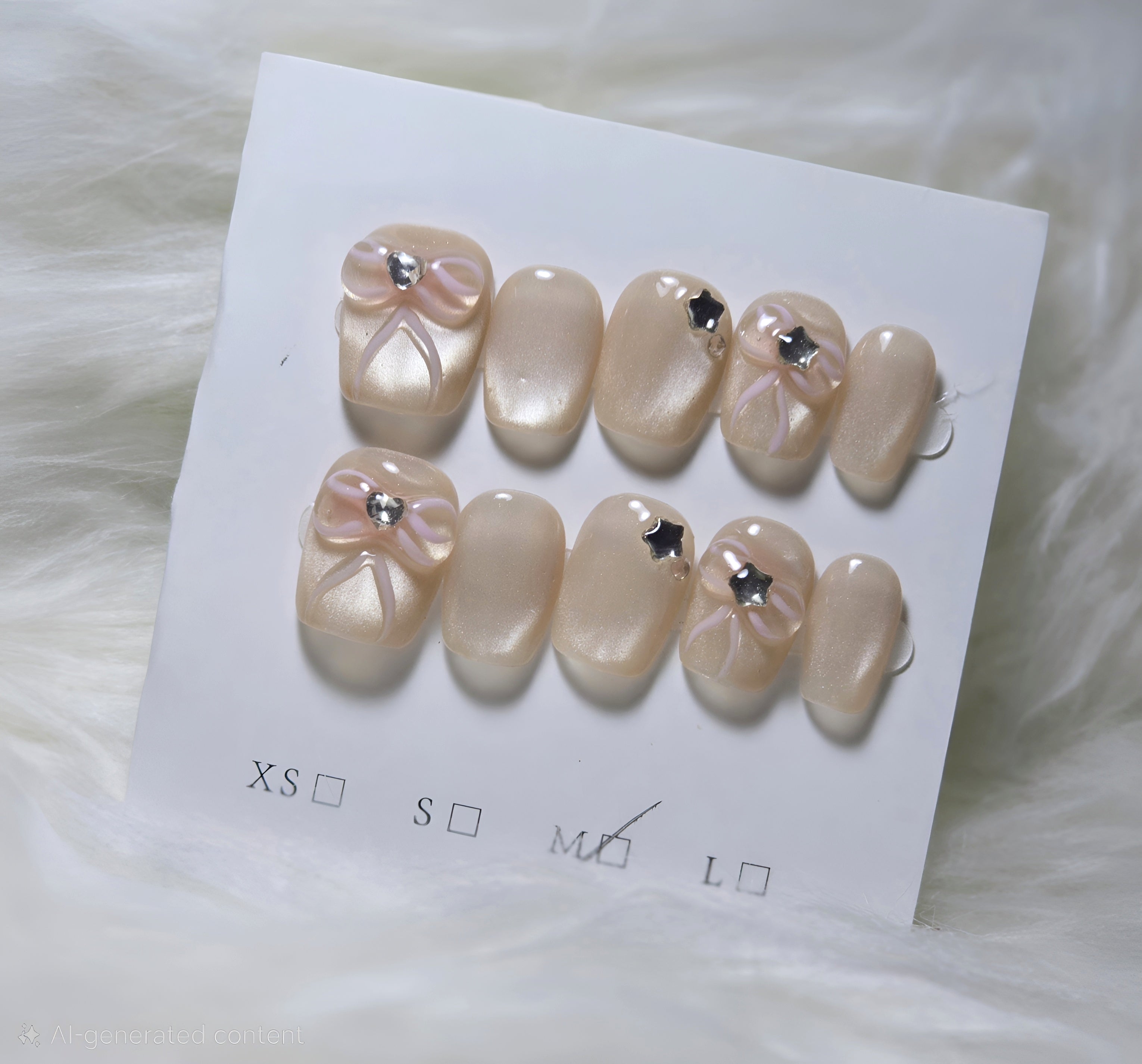 Pearl Bow Elegance Nails