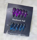 Purple Blue Magnetic Cat Eye Nail Set - Dual Mystique