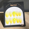 Yellow Ombre Sugar Nails with Rhinestones - Press On Nails