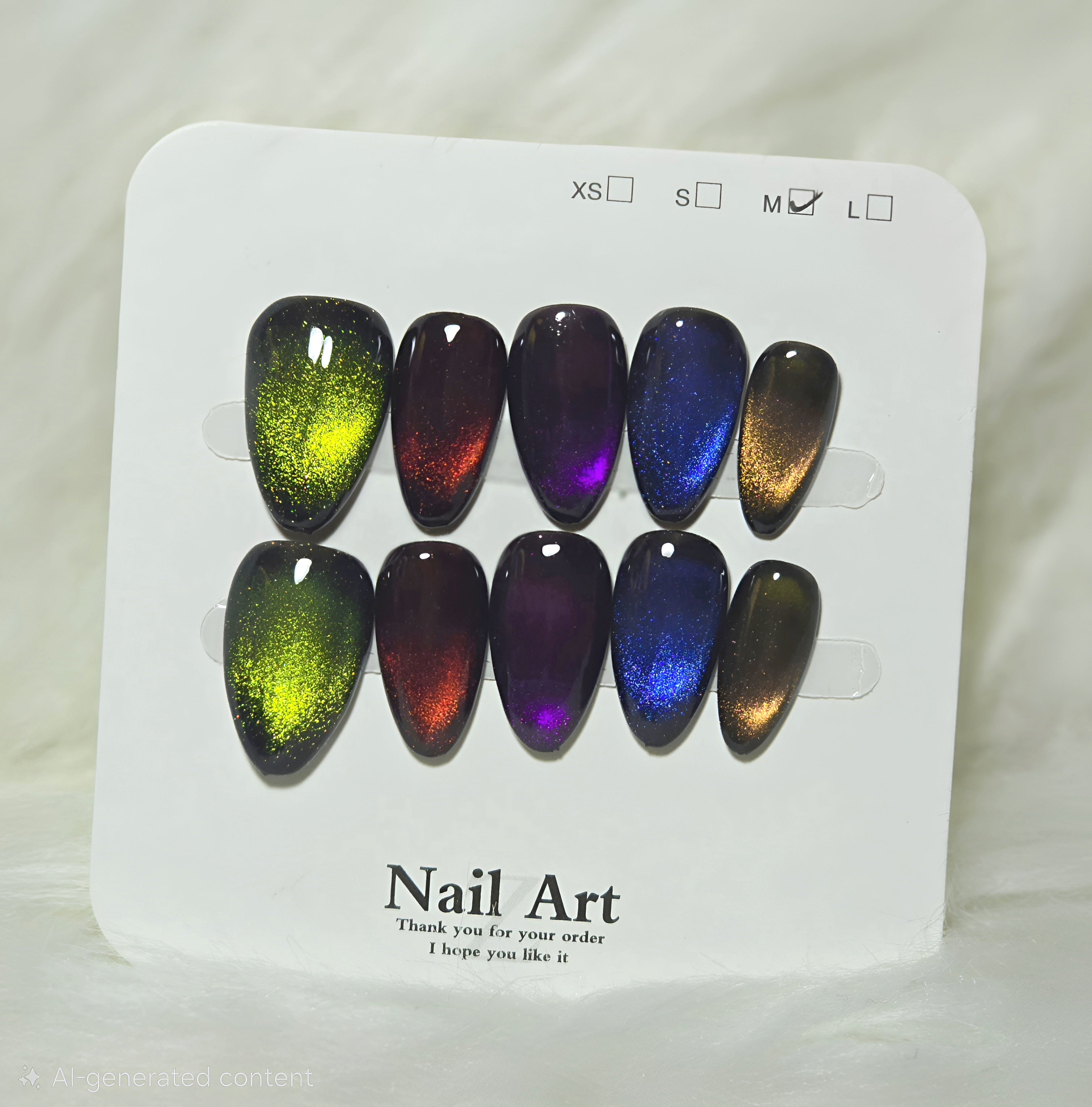 Cat Eye Galaxy Press-On Nail Set